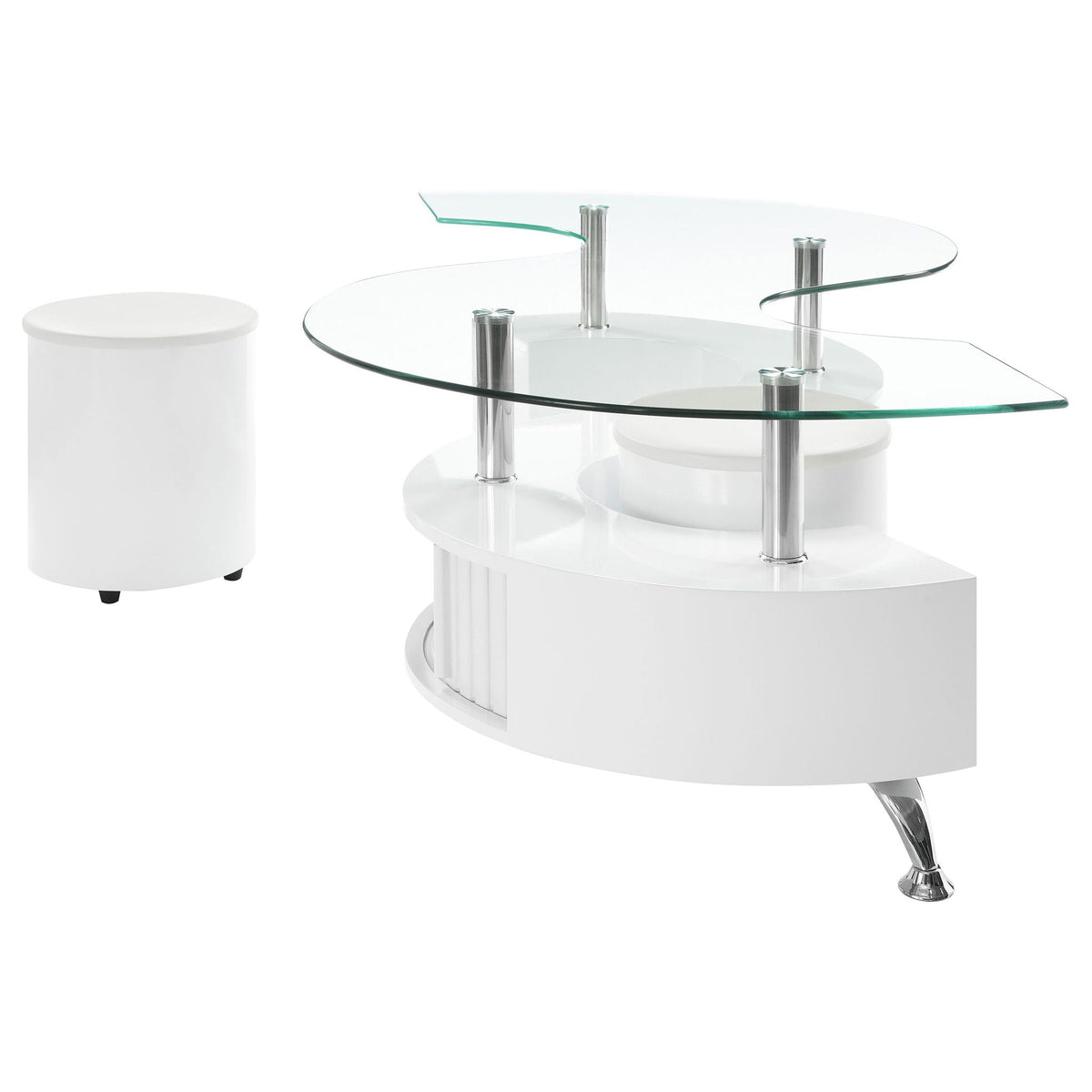 3-piece Coffee Table And Stools Set