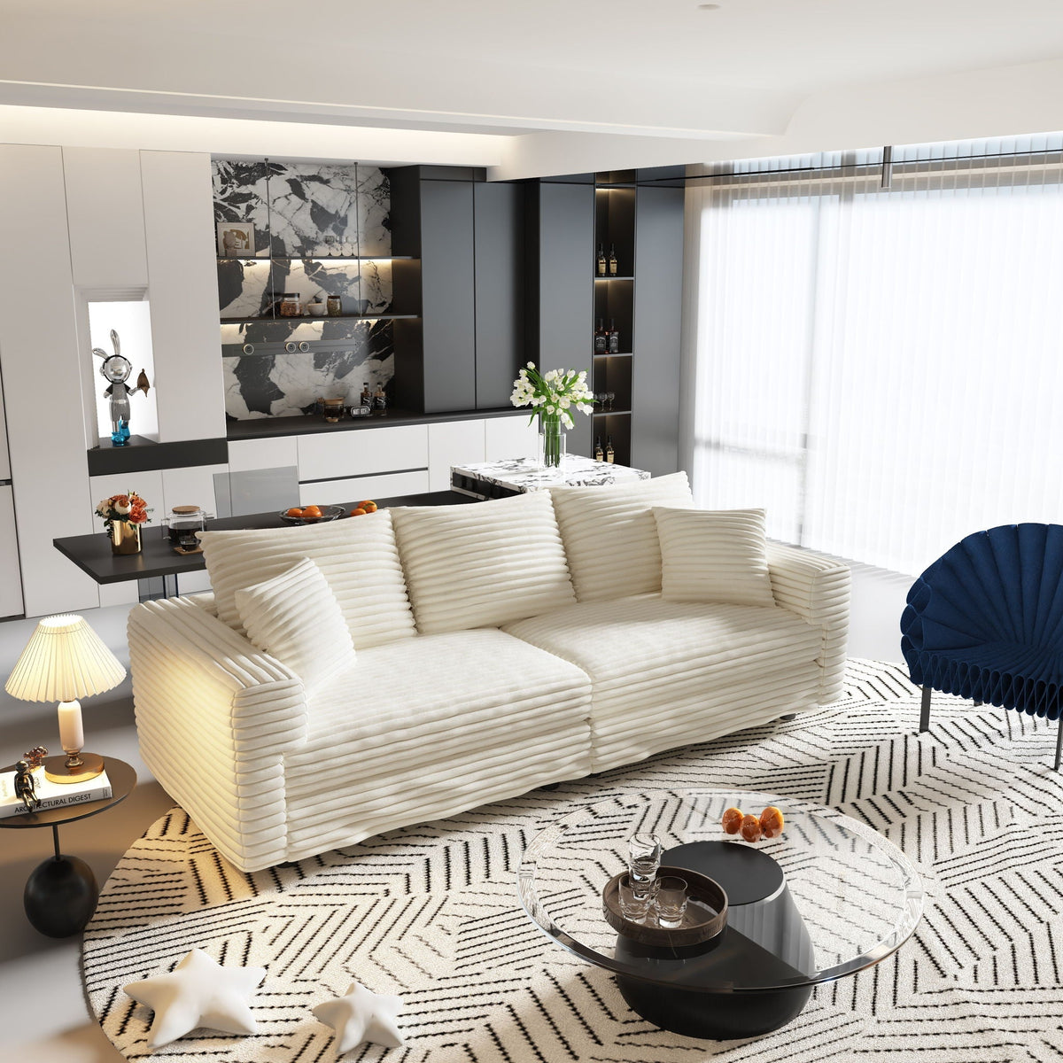Modern Comfy Upholstered Cloud Couch