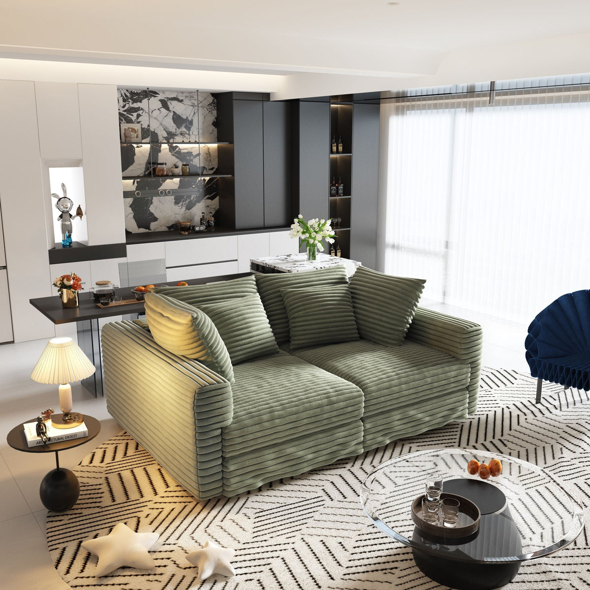 Modern Comfy Upholstered Cloud Couch