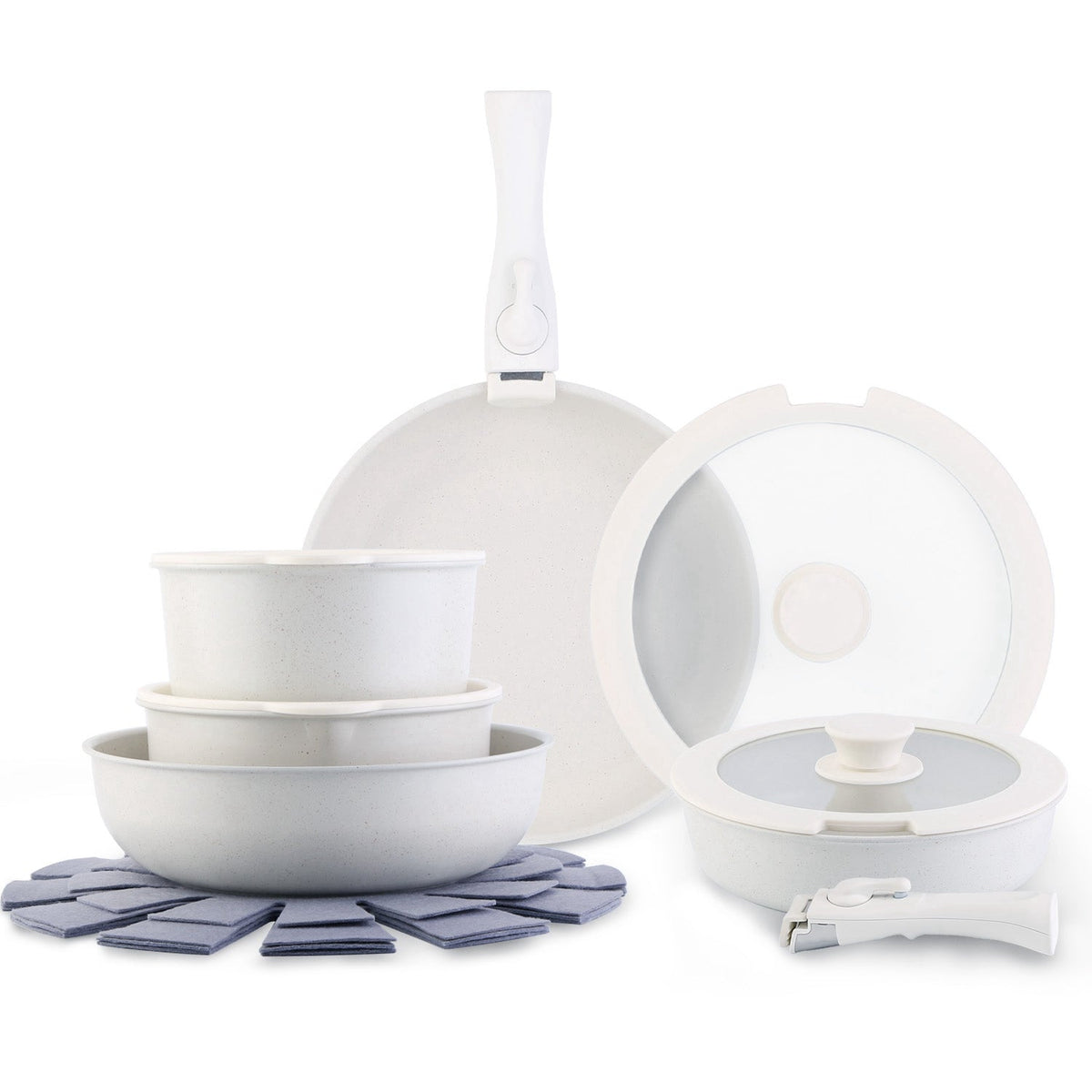 17Pcs Nonstick Induction Cookware Set