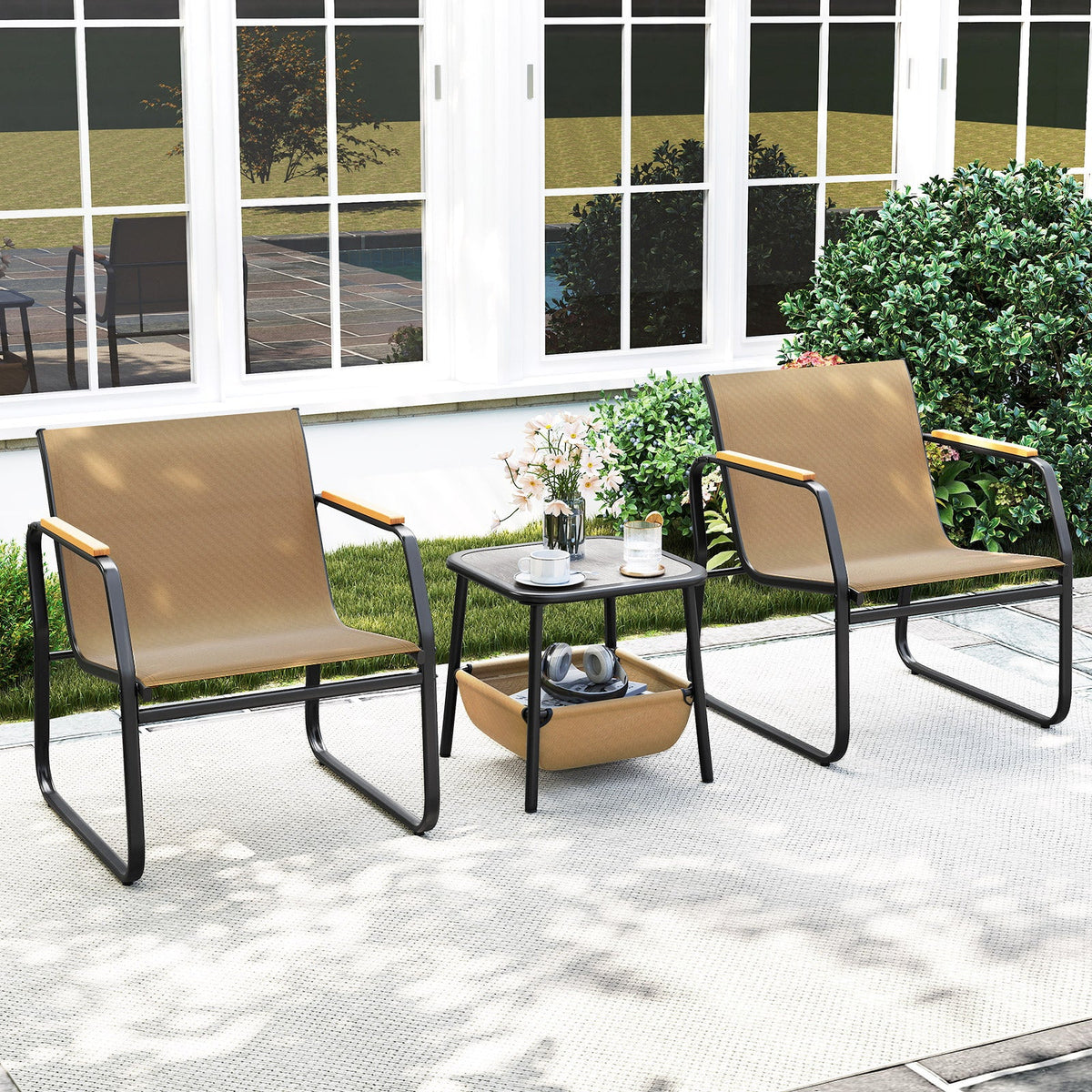 3 Piece Bistro Patio Furniture Set