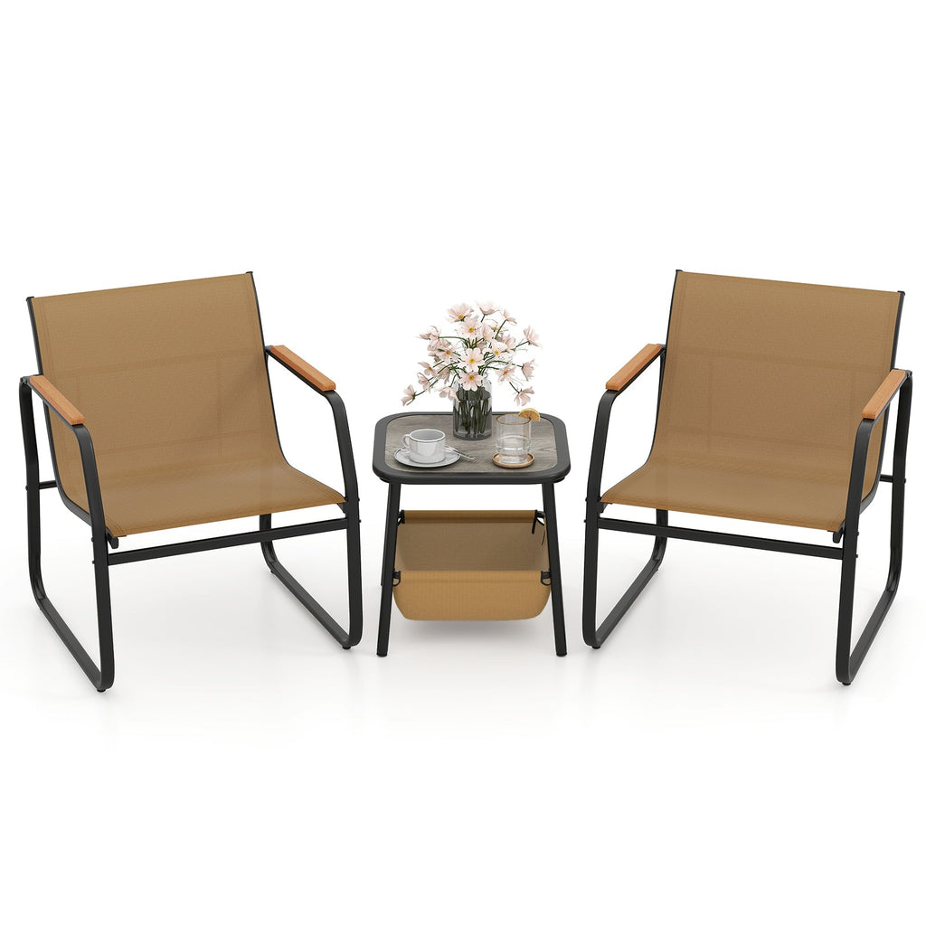 3 Piece Bistro Patio Furniture Set