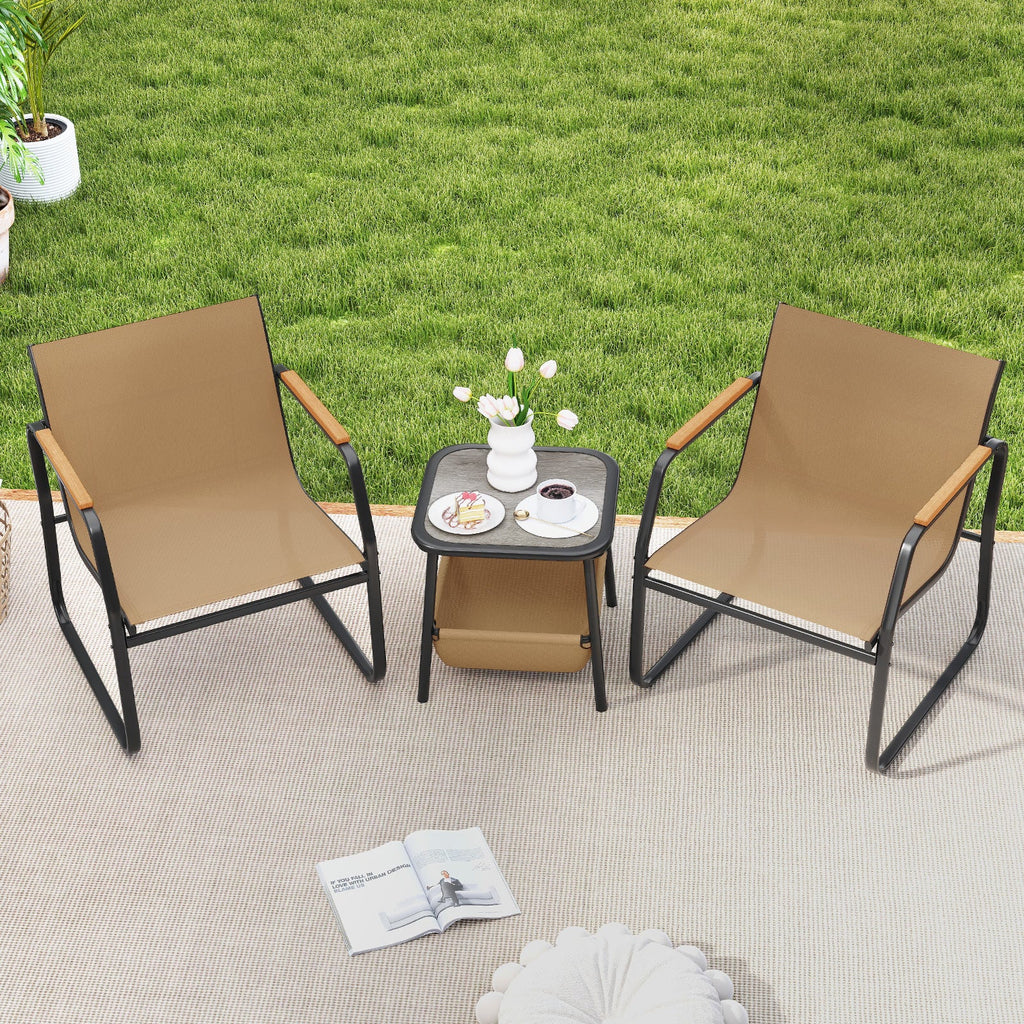 3 Piece Bistro Patio Furniture Set