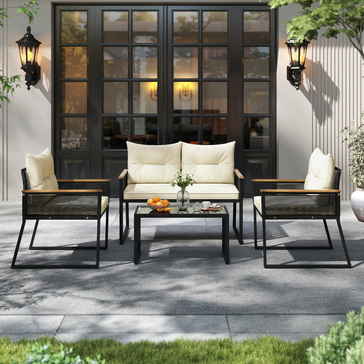 4 Pieces Patio Furniture Set