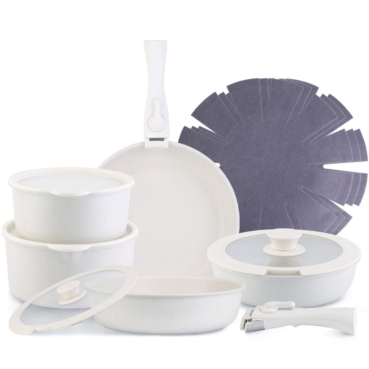 17Pcs Nonstick Induction Cookware Set