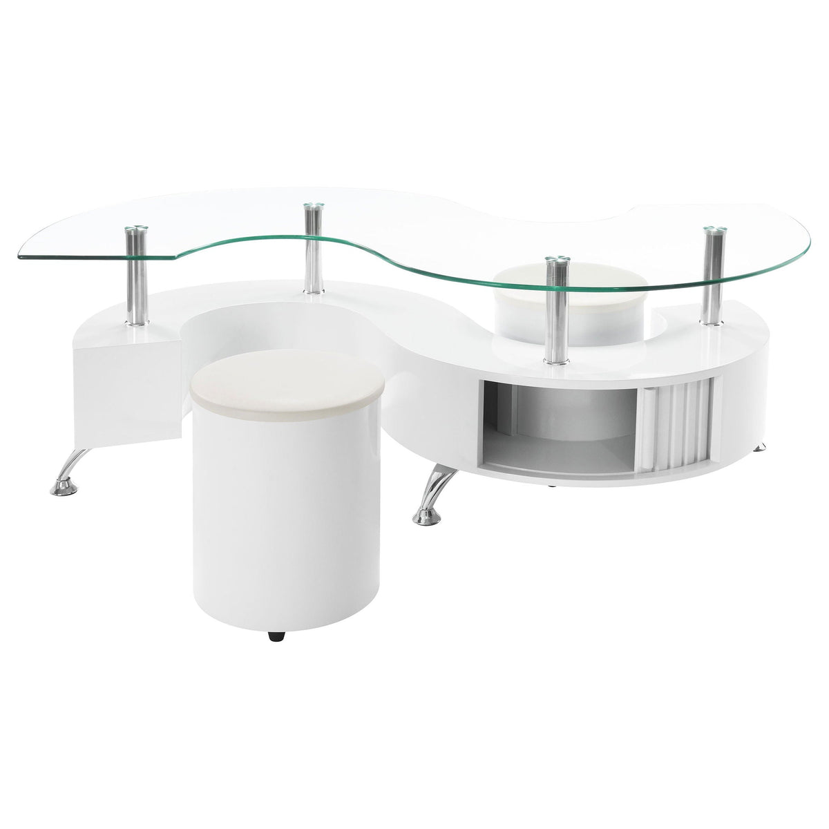 3-piece Coffee Table And Stools Set