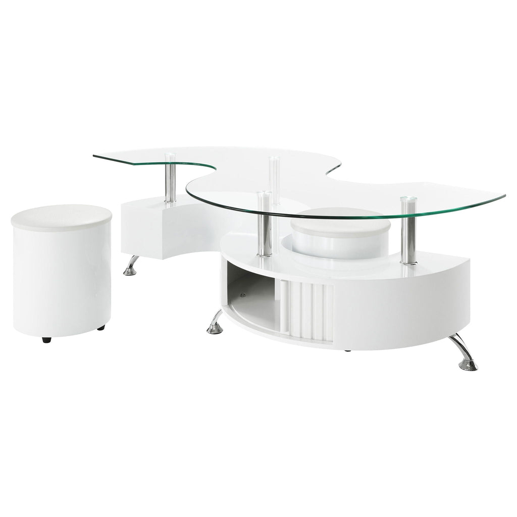 3-piece Coffee Table And Stools Set