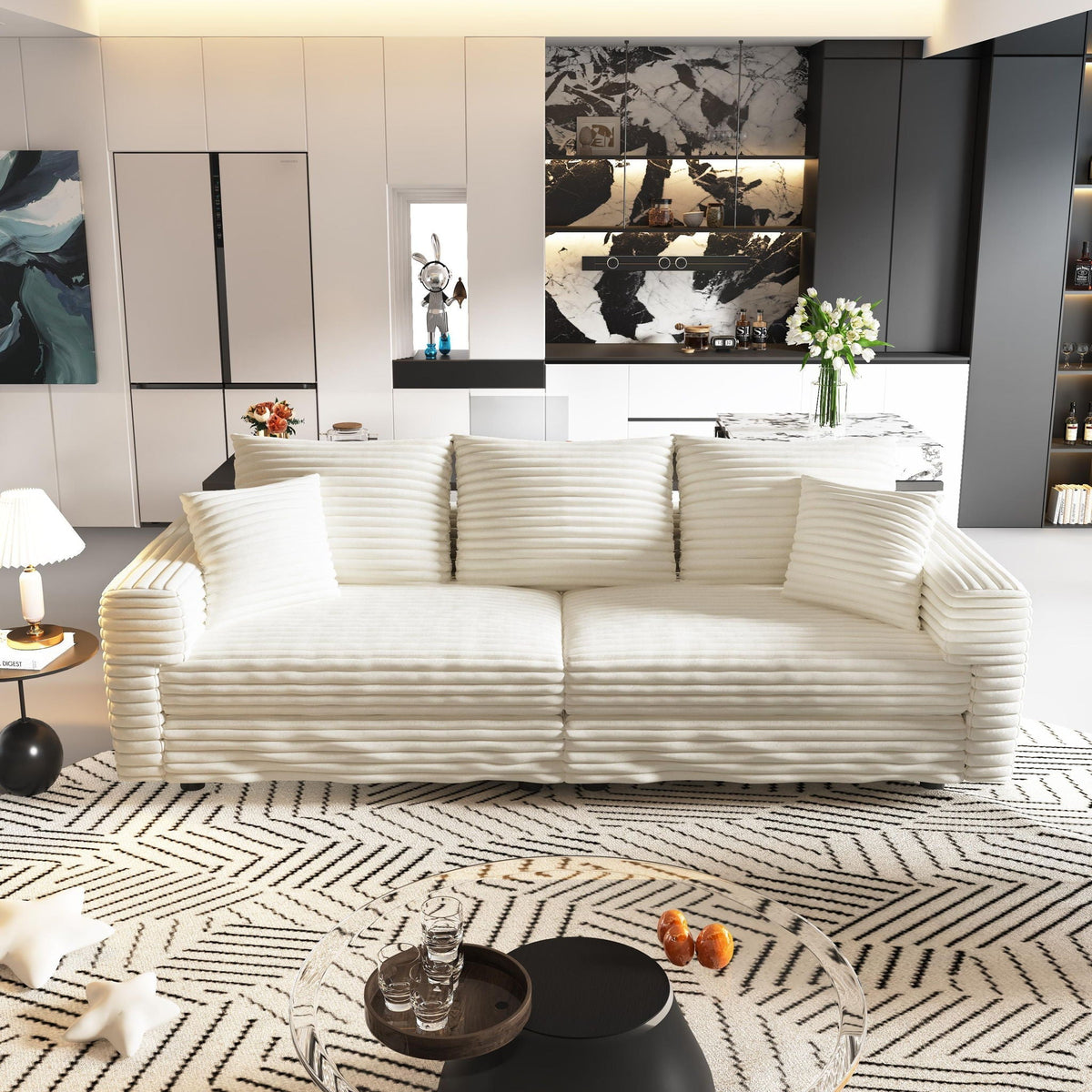 Modern Comfy Upholstered Cloud Couch