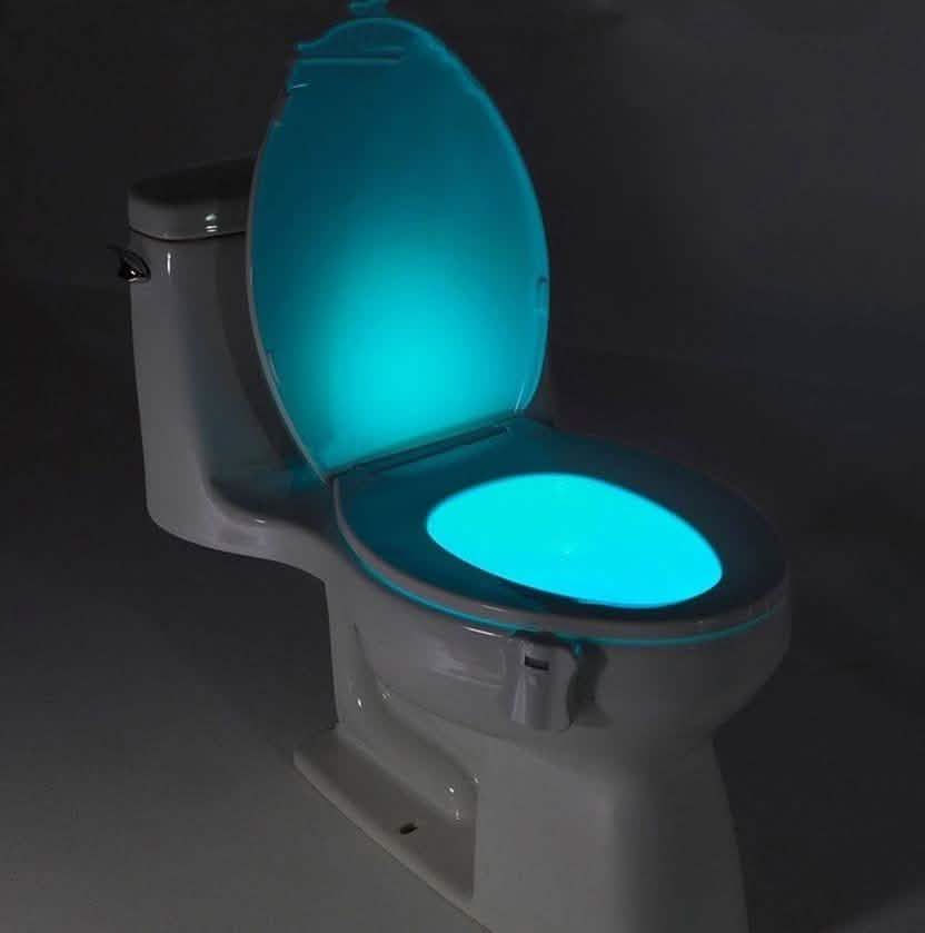 8-Color LED Sensor Motion-Activated Toilet Light
