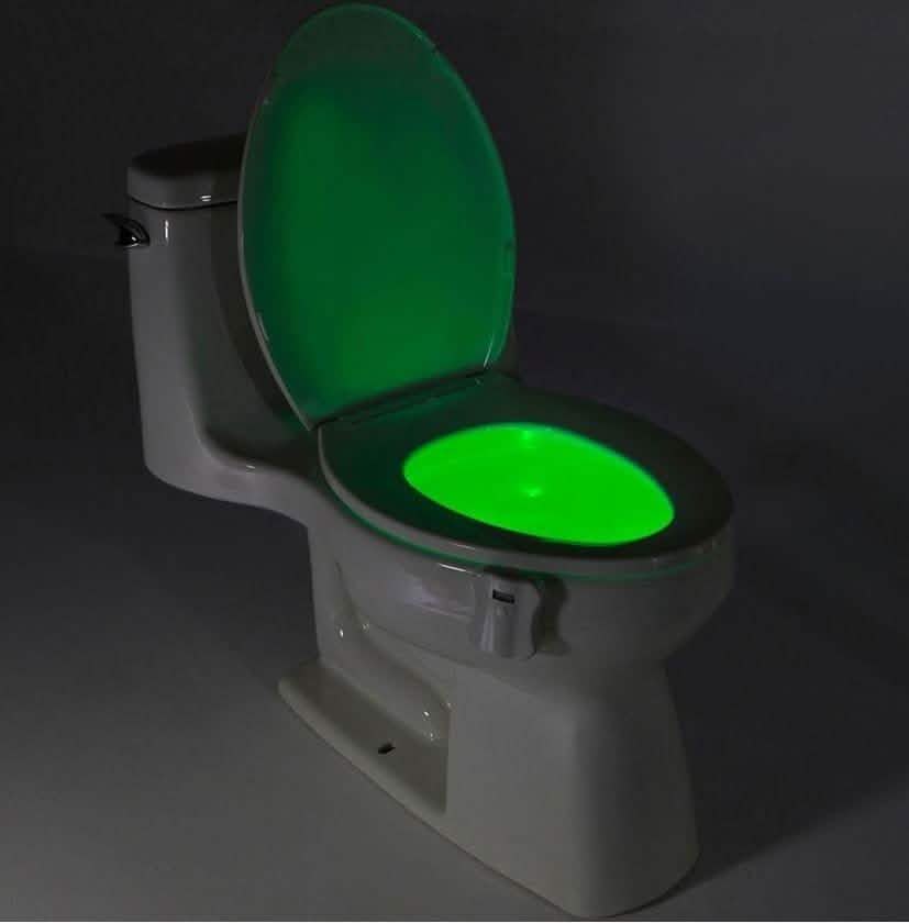 8-Color LED Sensor Motion-Activated Toilet Light