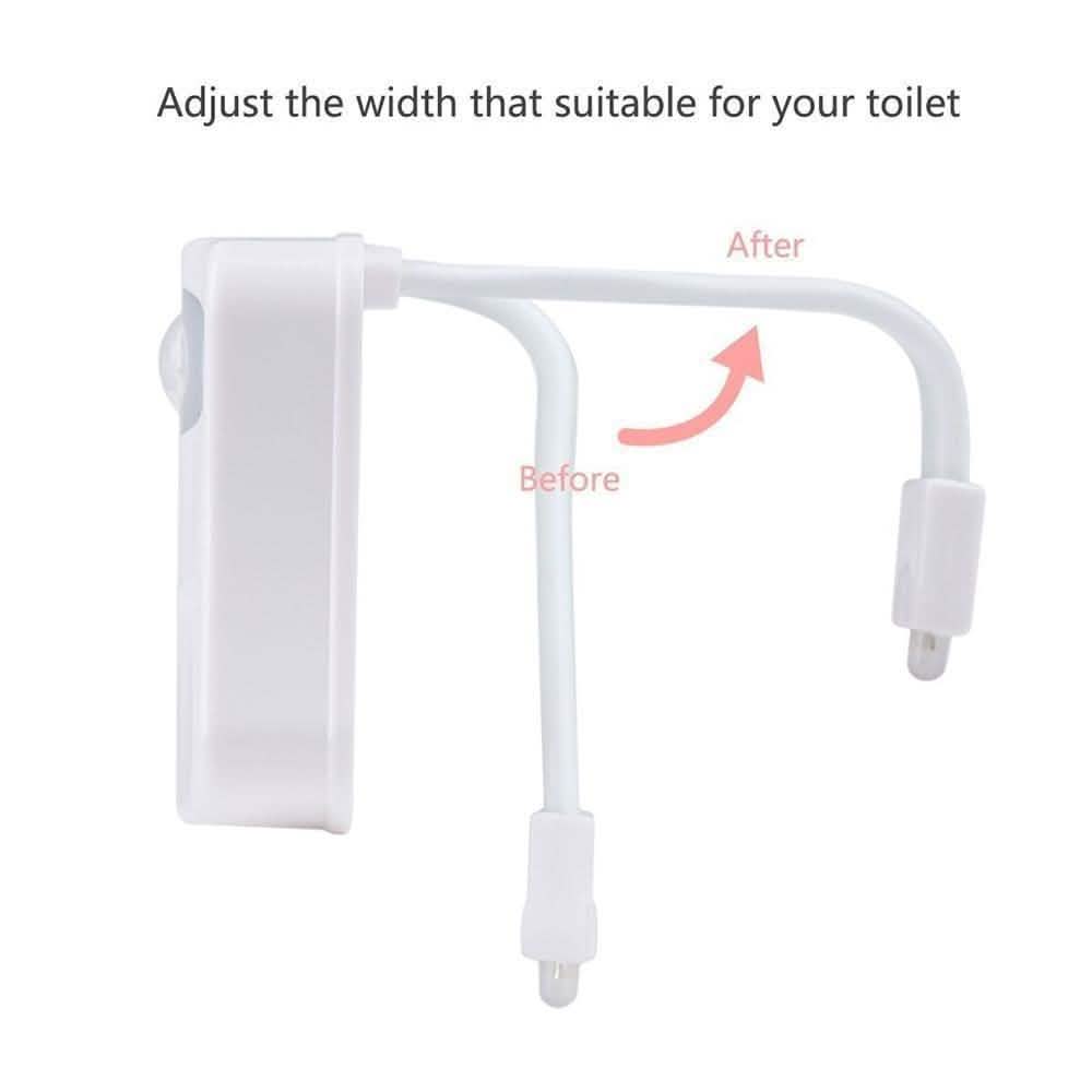 8-Color LED Sensor Motion-Activated Toilet Light