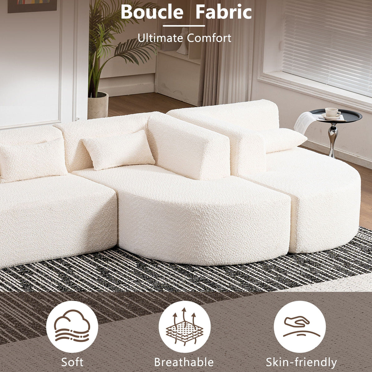 Upholstered Sofa Couch With Chaise