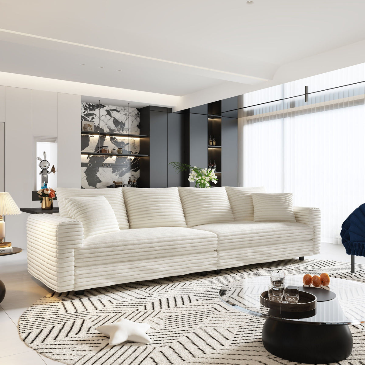 Modern Comfy Upholstered Cloud Couch