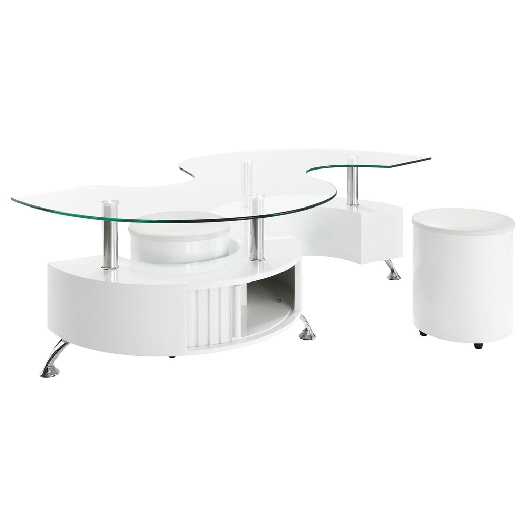 3-piece Coffee Table And Stools Set