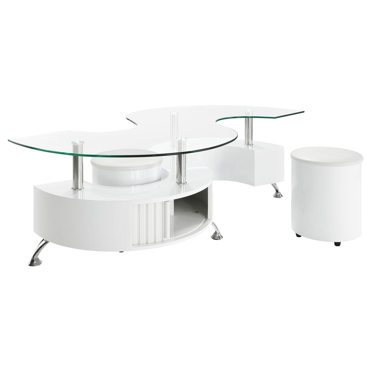 3-piece Coffee Table And Stools Set