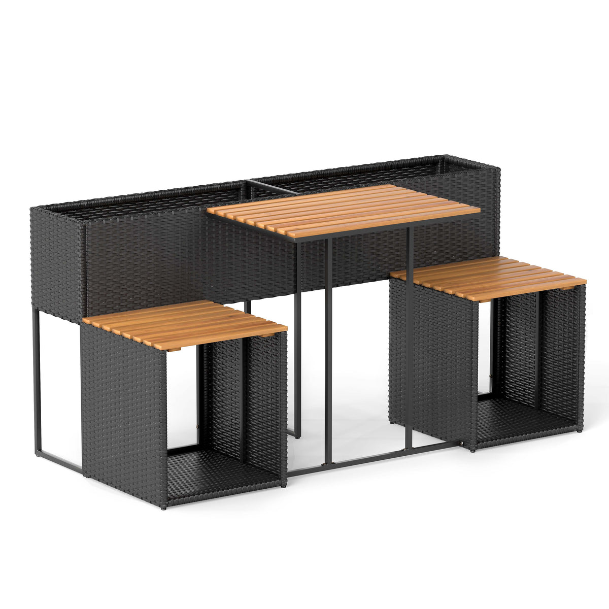 Patio Furniture Set With Raised Garden Bed