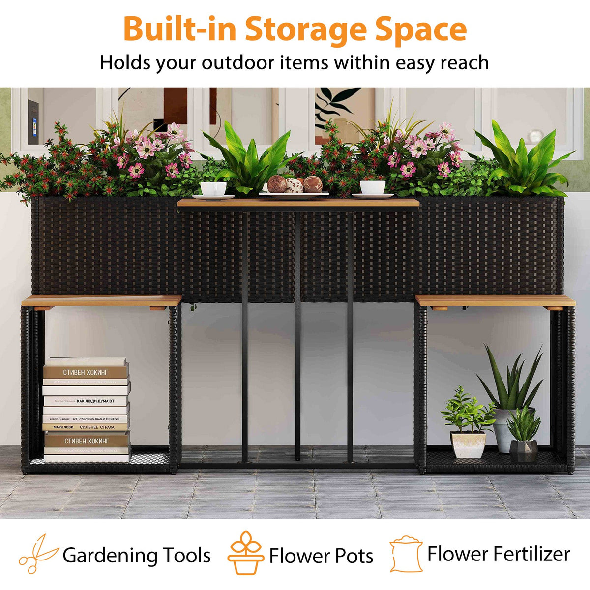 Patio Furniture Set With Raised Garden Bed