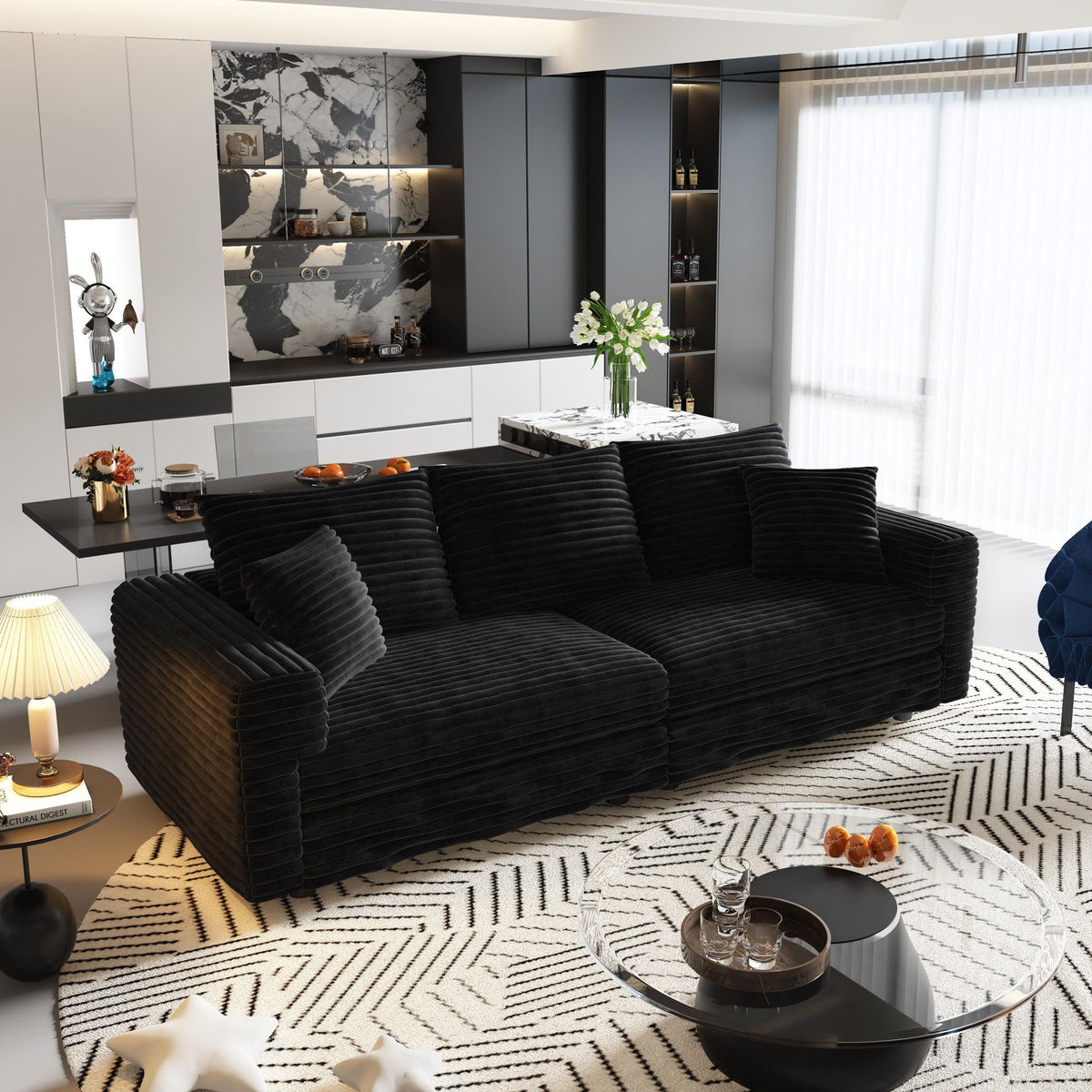 Modern Comfy Upholstered Cloud Couch