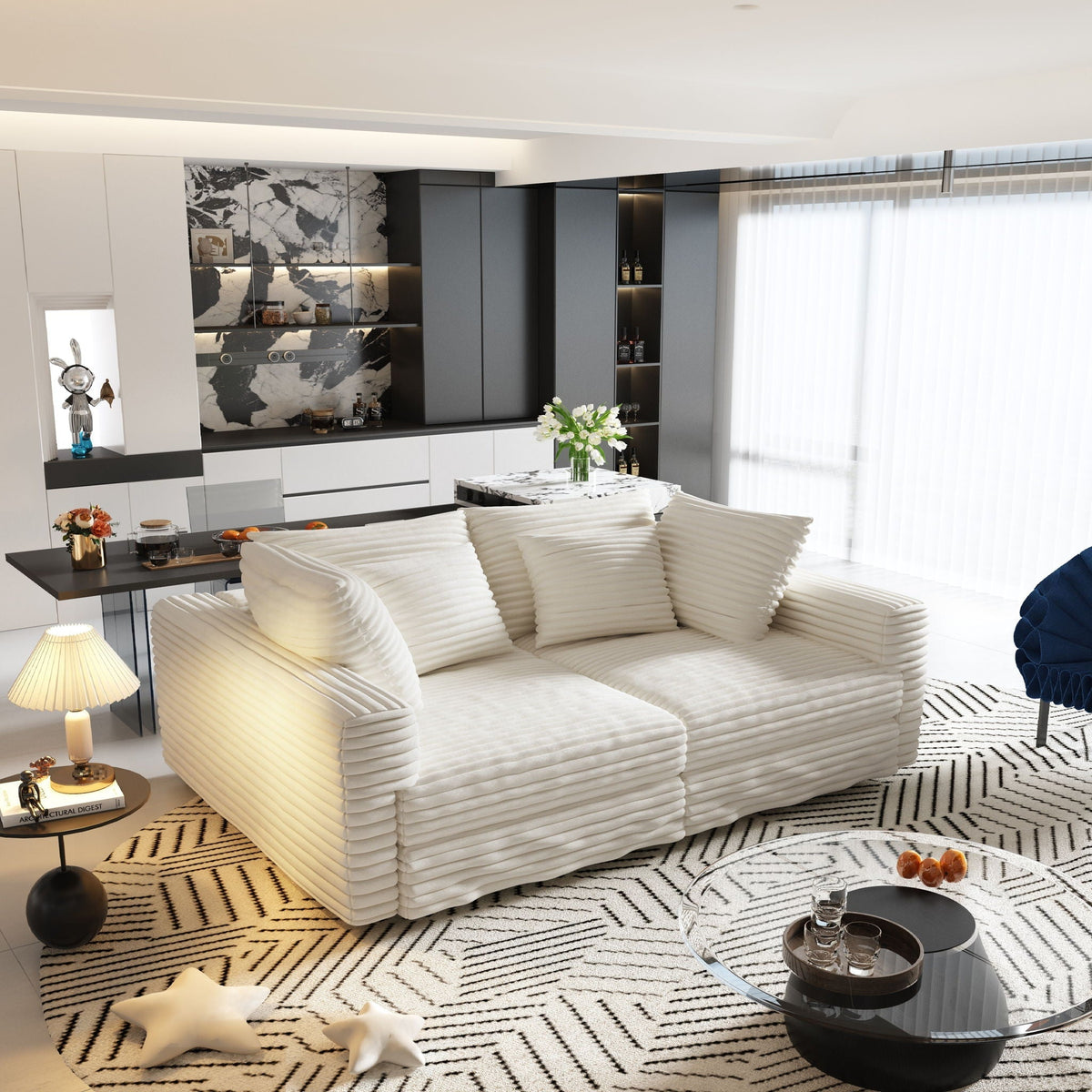 Modern Comfy Upholstered Cloud Couch