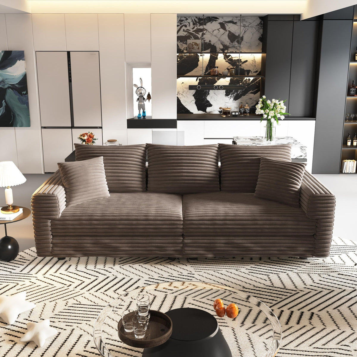 Modern Comfy Upholstered Cloud Couch