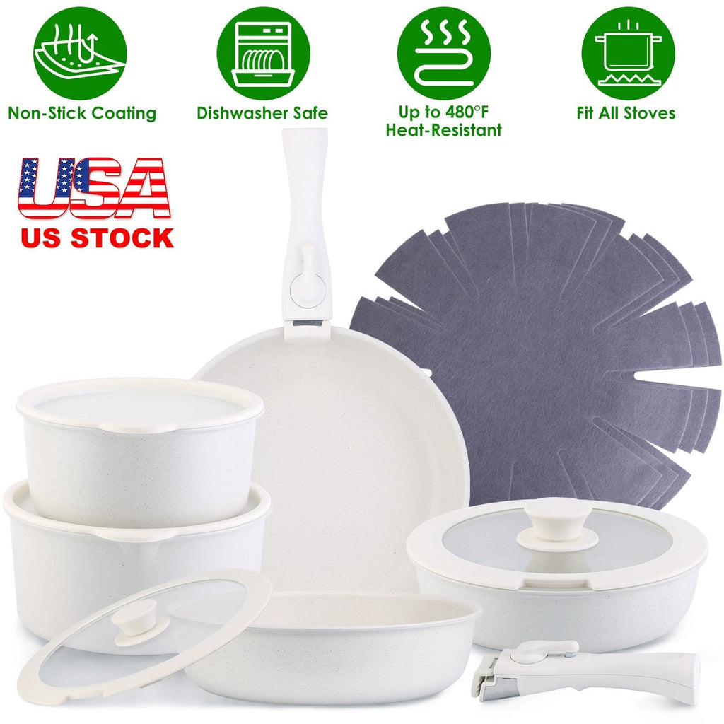17Pcs Nonstick Induction Cookware Set