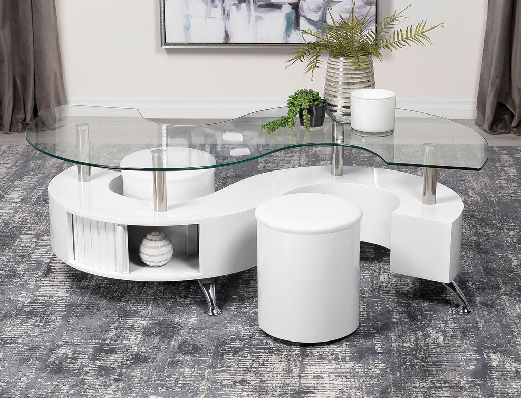 3-piece Coffee Table And Stools Set