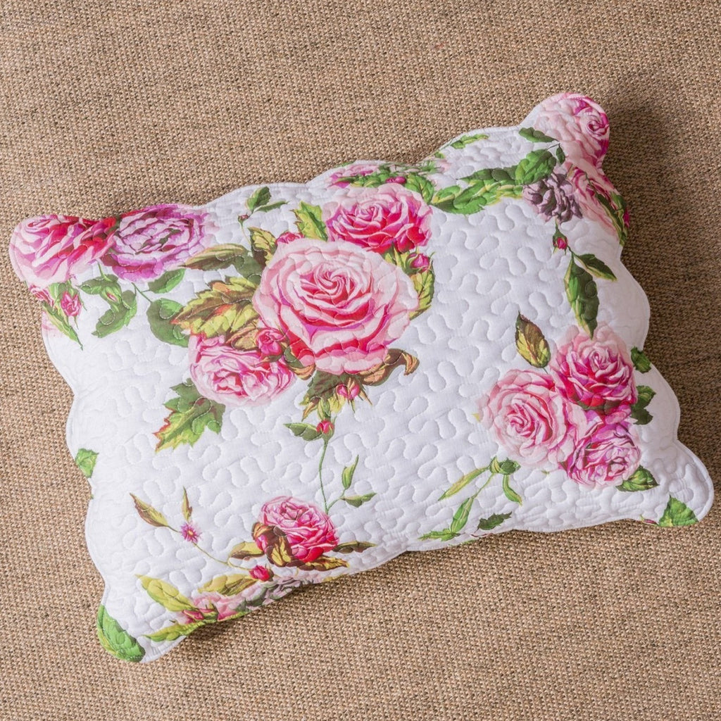 Bedding Pink Floral Quilt Set