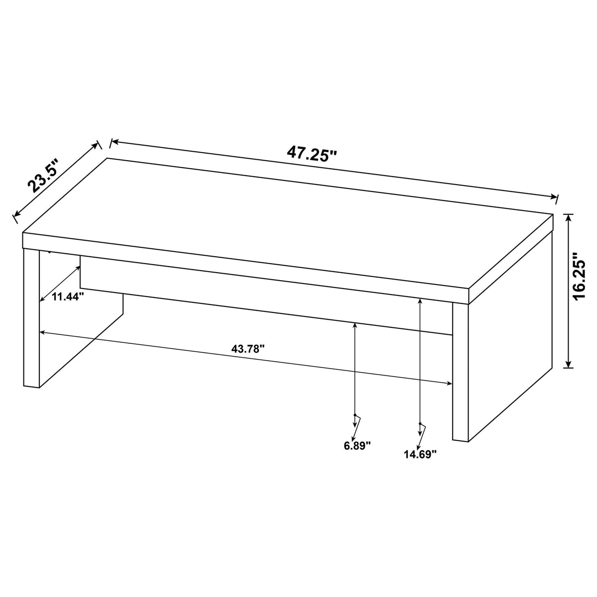 Rectangular Engineered Wood Coffee Table