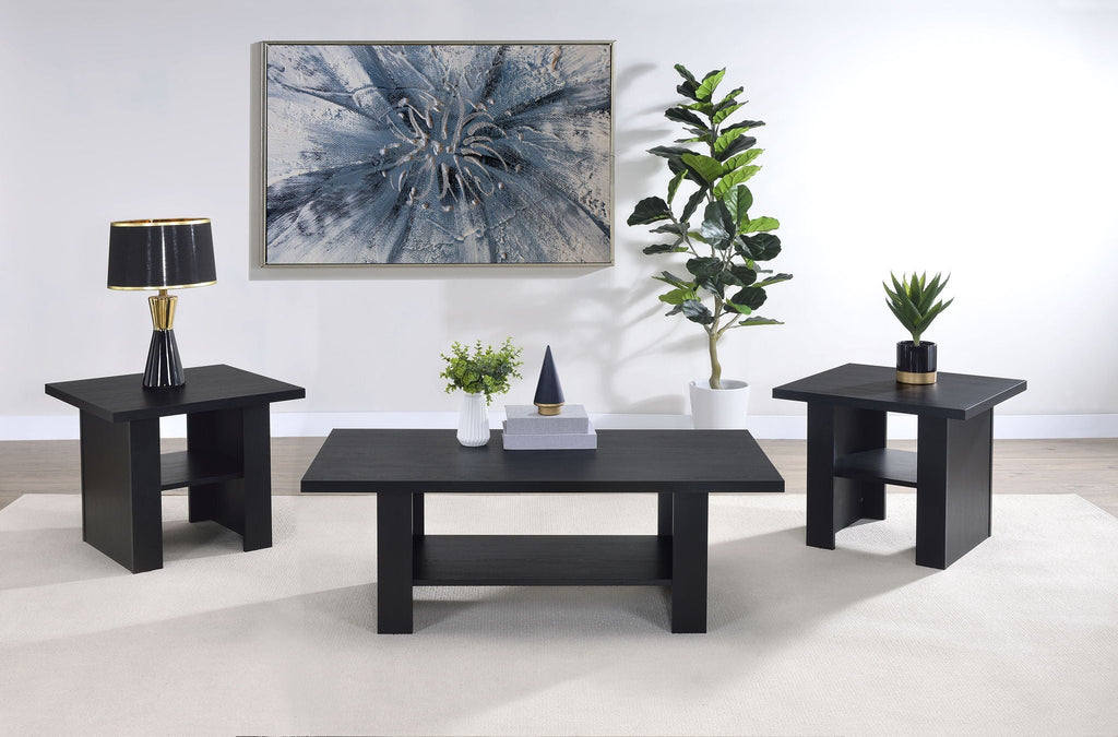 3-Piece Engineered Wood Coffee Table