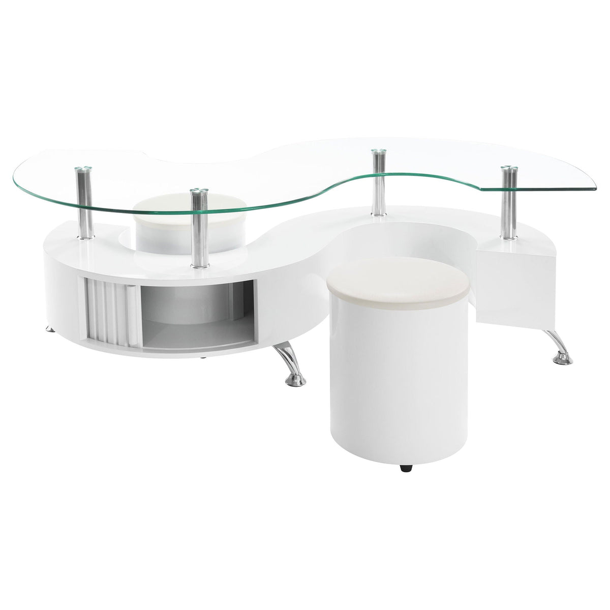 3-piece Coffee Table And Stools Set