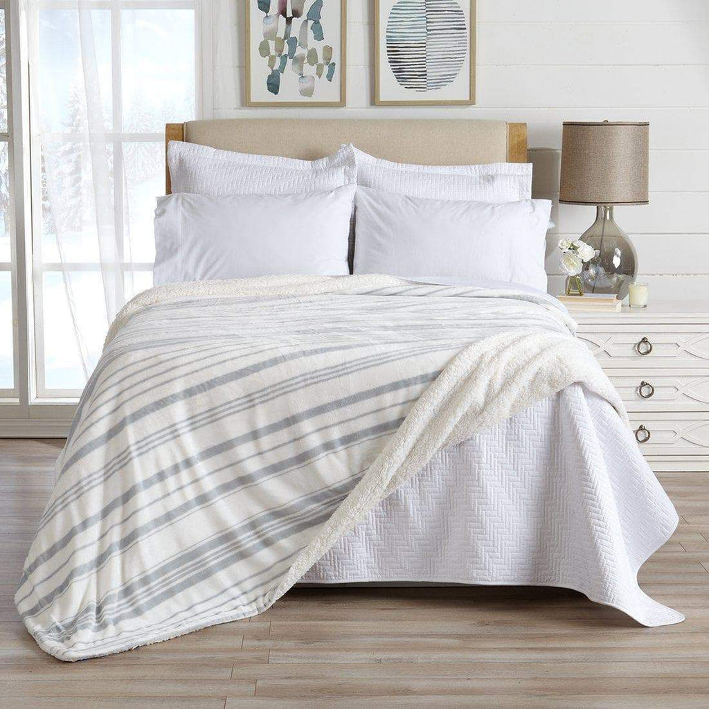 Velvet Plush Sherpa Luxury Bed Blanket