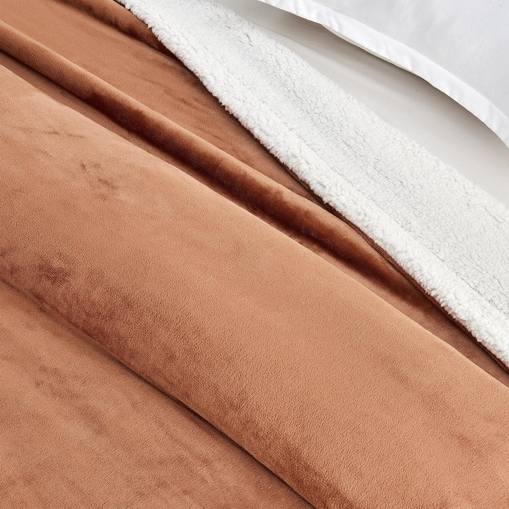 Velvet Plush Sherpa Luxury Bed Blanket