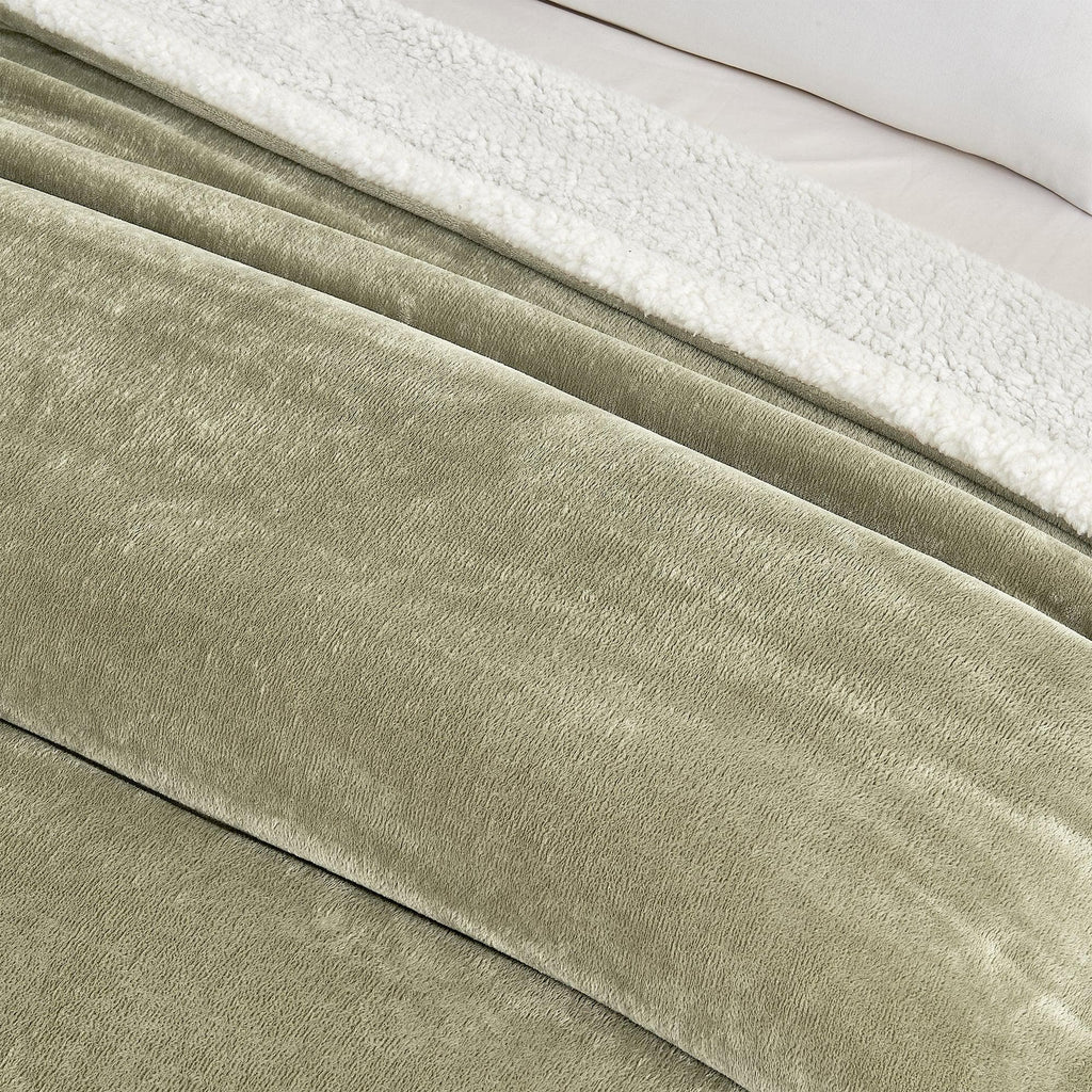 Velvet Plush Sherpa Luxury Bed Blanket