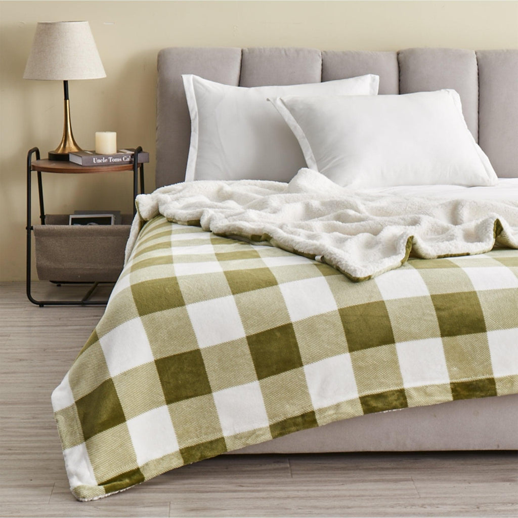 Velvet Plush Sherpa Luxury Bed Blanket