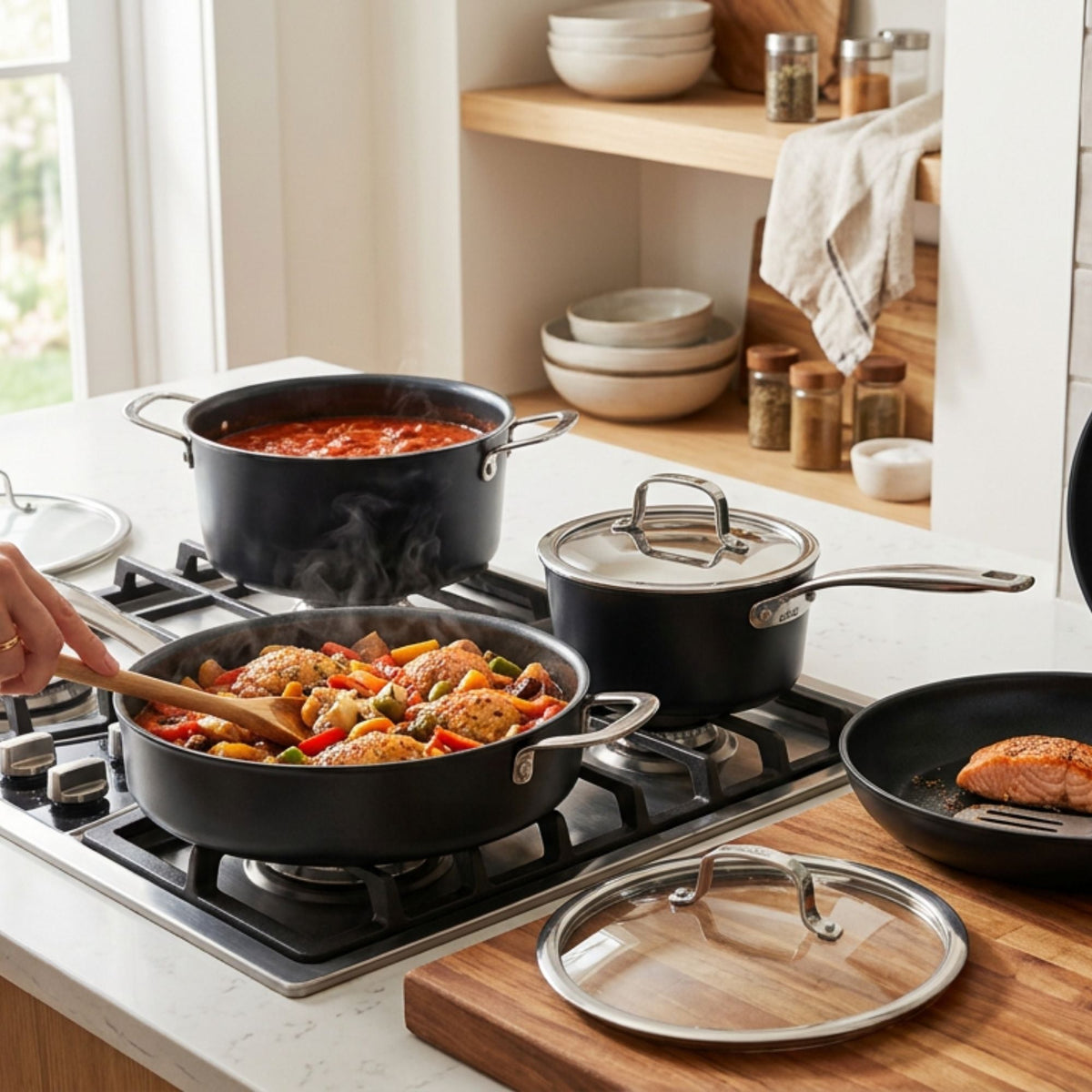 12 Piece Ceramic Nonstick Cookware Set