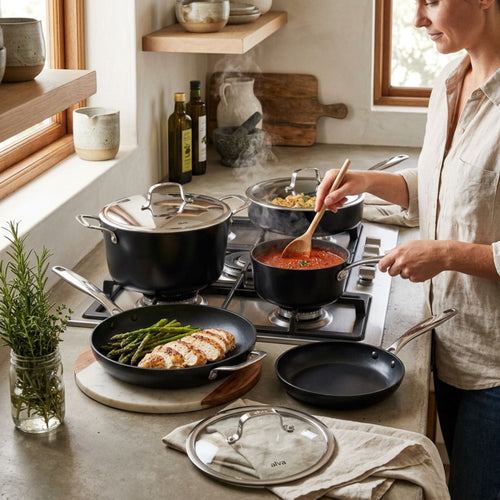 12 Piece Ceramic Nonstick Cookware Set